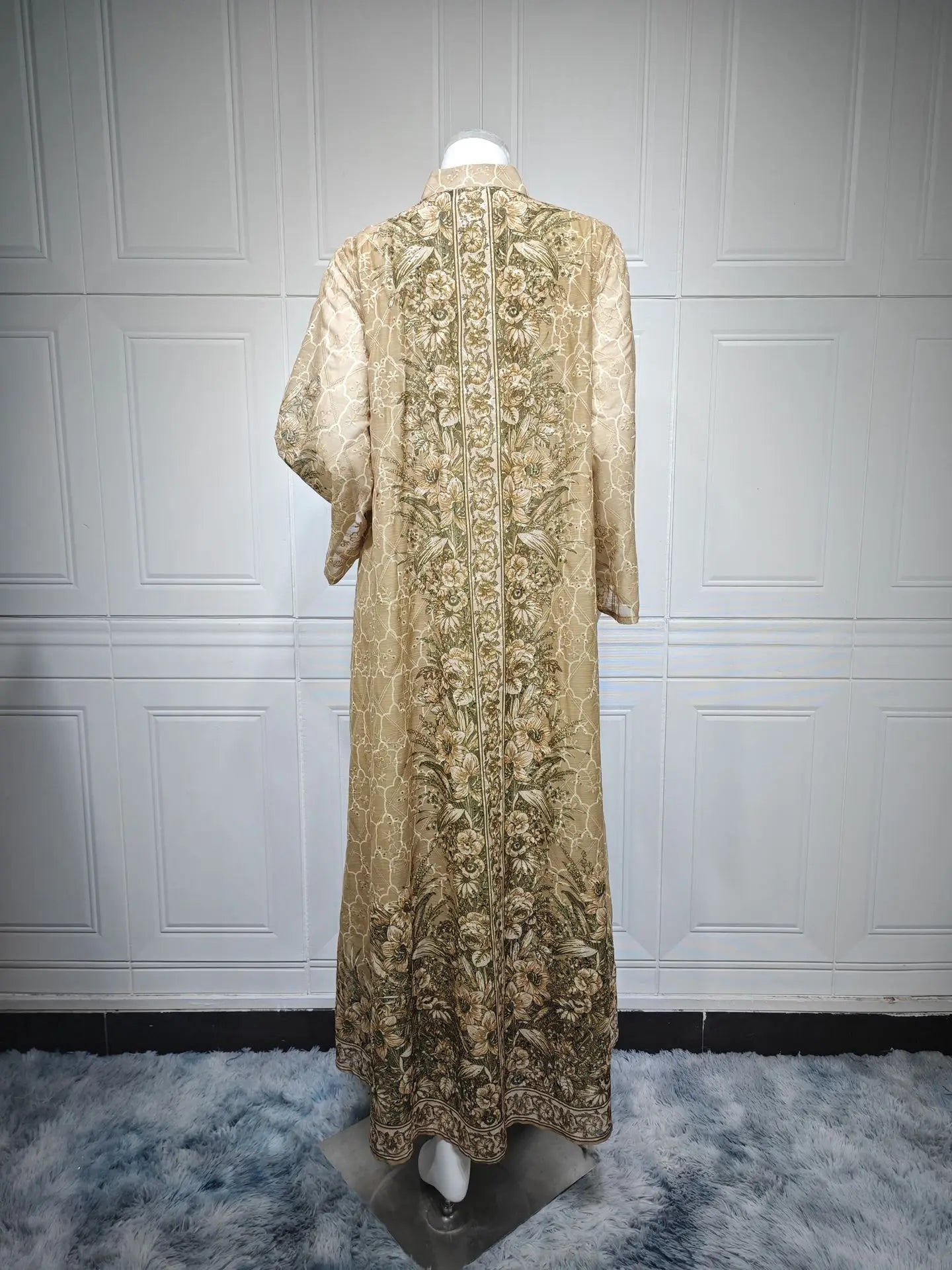 Eid Muslim Dresses Abaya for Women Party Long Robe Jalabiya Flower Print Kaftan Ramadan Morocco Dubai Abayas Islam Vestidos