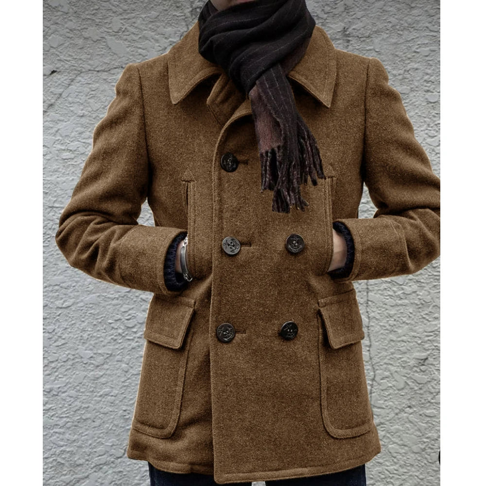 Korean Reviews Clothes New Autumn and Winter  Mens' Woolen Autumn Jackets Casual Simple Men's Jackets Outerwear and Coats