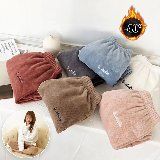 Thermal Pajama Pants for Women Soft Fleece Lined Lounge Wear Comfortable Elastic Waist