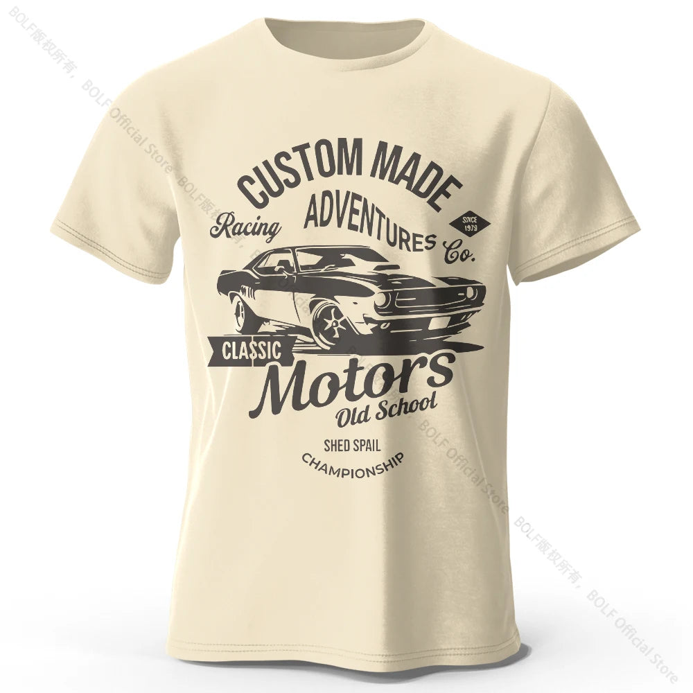 Men's Motors Printed T-Shirt 100% Cotton  Vintage
