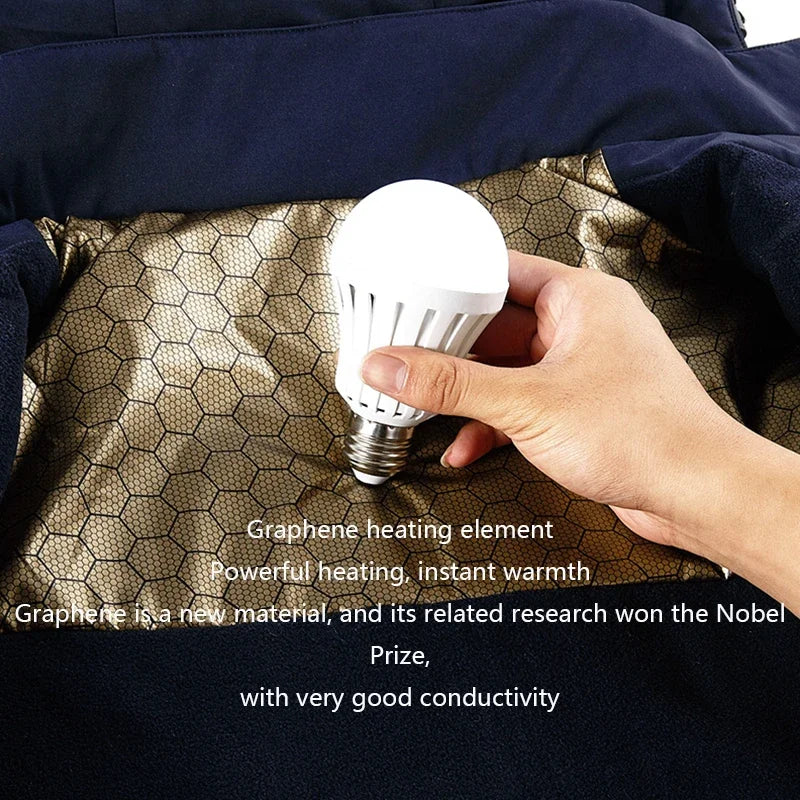 Winter Men Fleece Warm jacket Outdoor Windproof Detachable Hooded Jacket Men  Waterproof