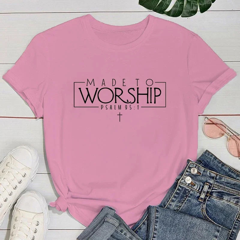 Premium Women's T-shirt Made To Worship