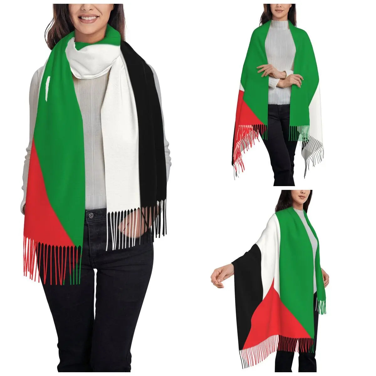 Palestinian Flag Shawls Wraps for Women Warm Large Long Scarf Shawl