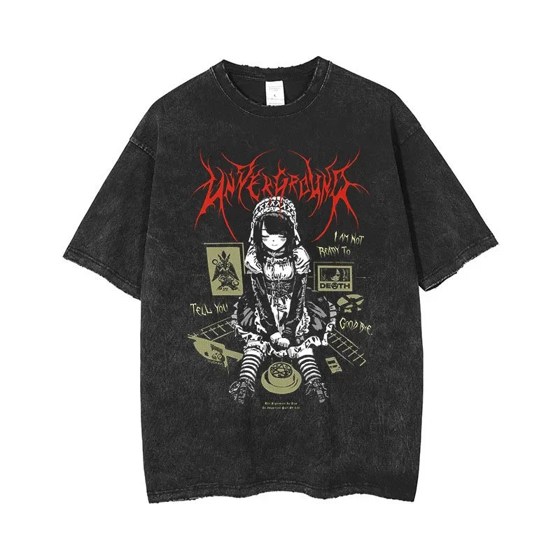 Anime Men's T Shirts Gothic Printed