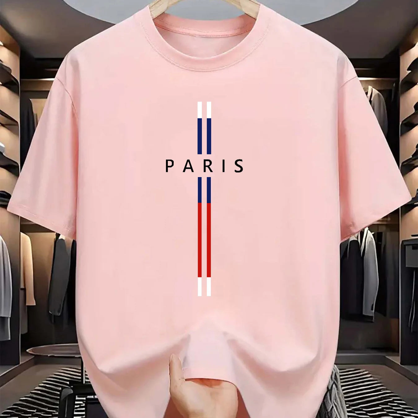 Men's summer 100 cotton fashionable casual loose solid color multi-color optional sports round neck short sleeved T-shirt top