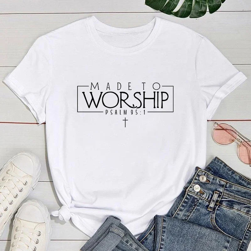 Premium Women's T-shirt Made To Worship