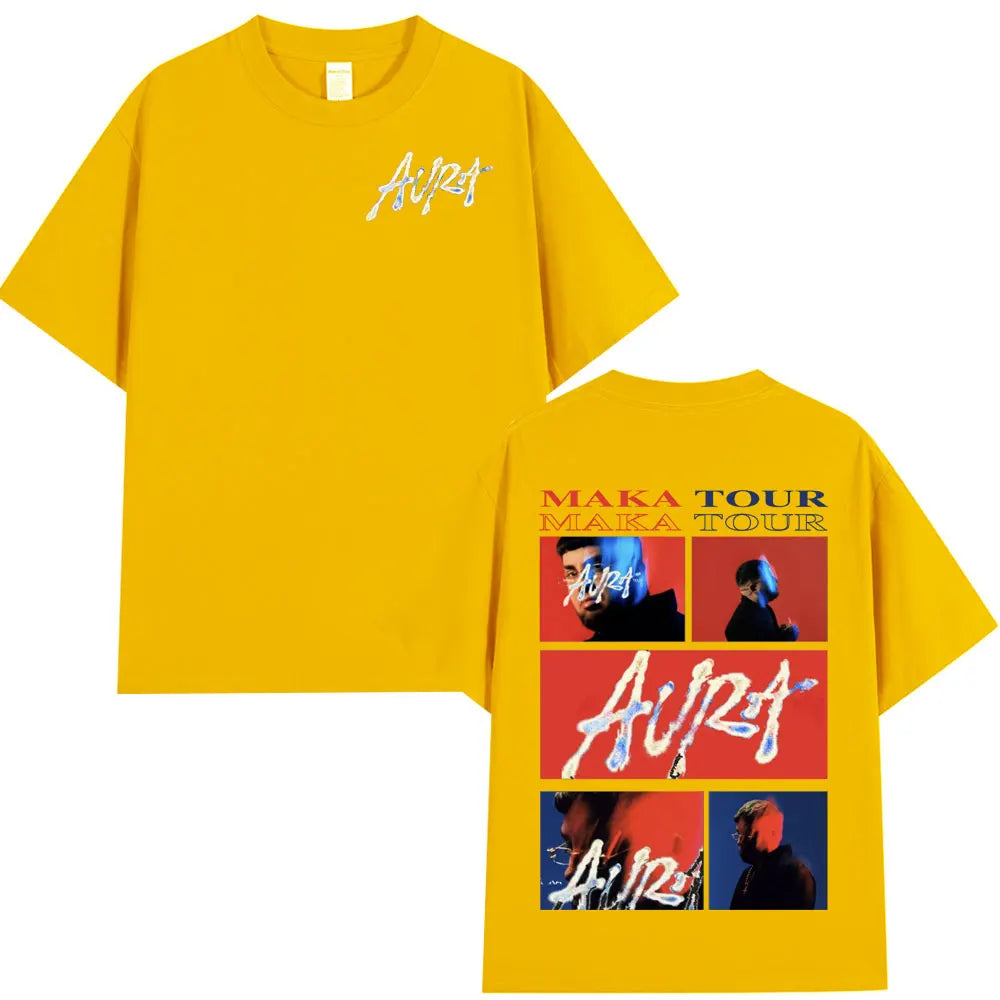 Men's/women's t shirts Rapper Maka Aura 2025 Tour Merch