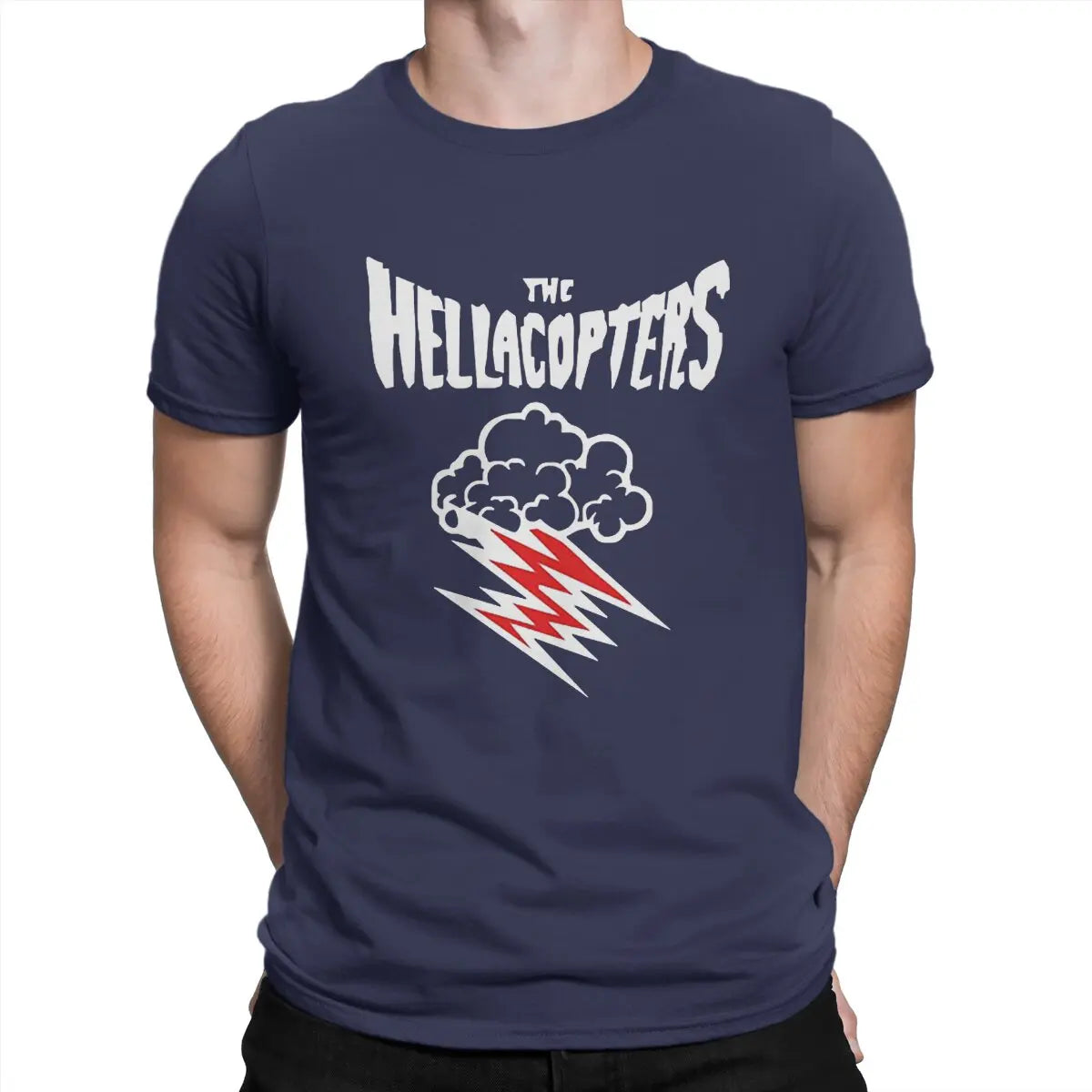 Rock Band T Shirts for Men Casual  Hella copters