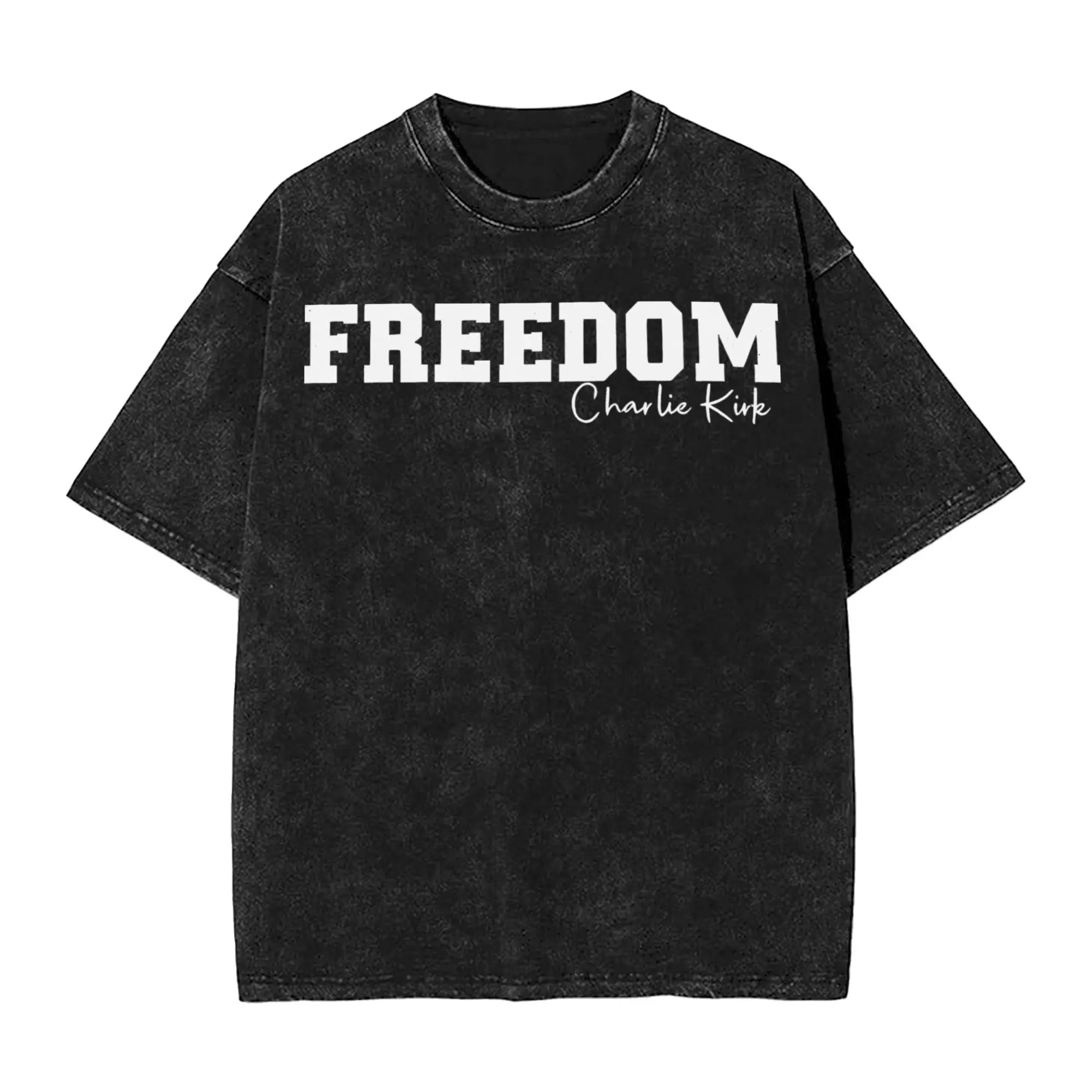 Rest in Peace Charlie Kirk Memorial Tee Men Women Clothing Fashion Classic O-collar Black T Shirts Summer Vintage Washed T-shirt