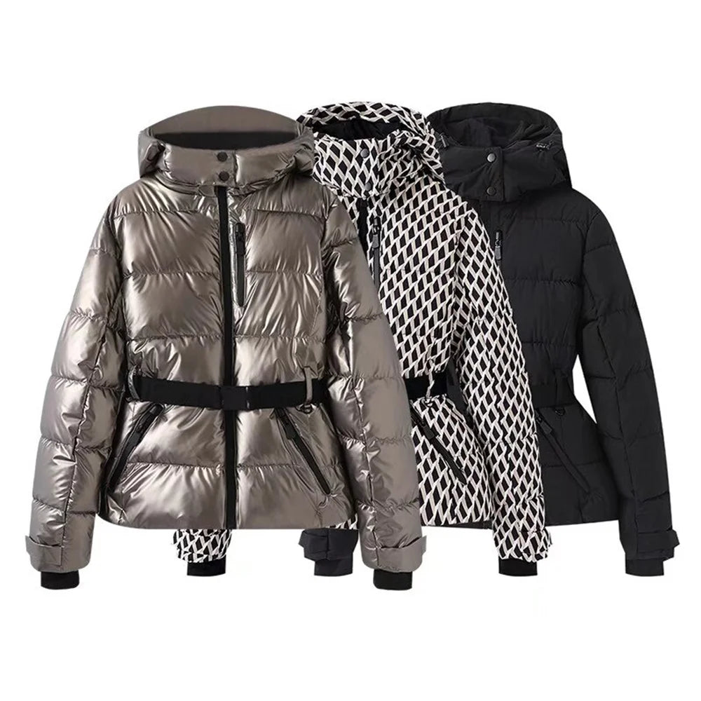 women's warm cotton jacket winter new hooded slim fit jacket jacket