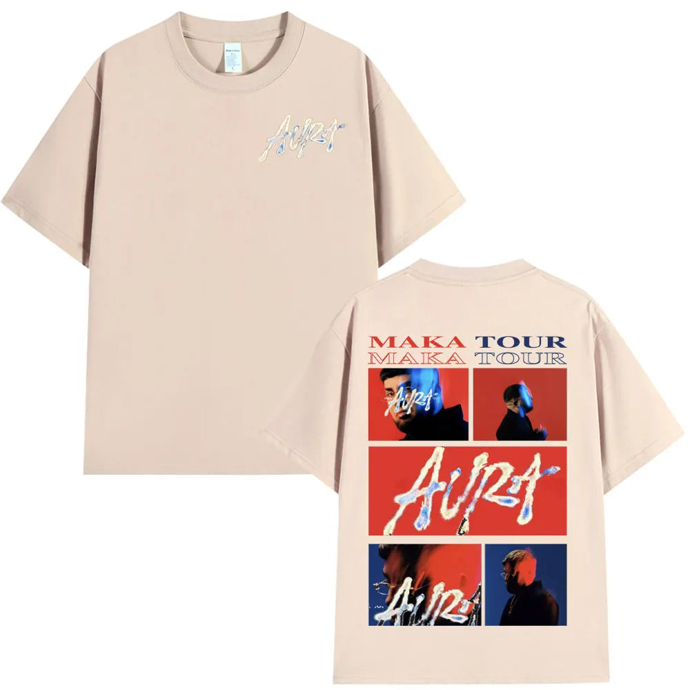 Men's/women's t shirts Rapper Maka Aura 2025 Tour Merch