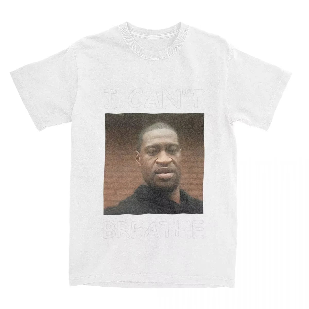 Man and Women T-Shirt I Cant Breathe George Floyd White Geek Letter T Shirts Trending  American Summer Tees