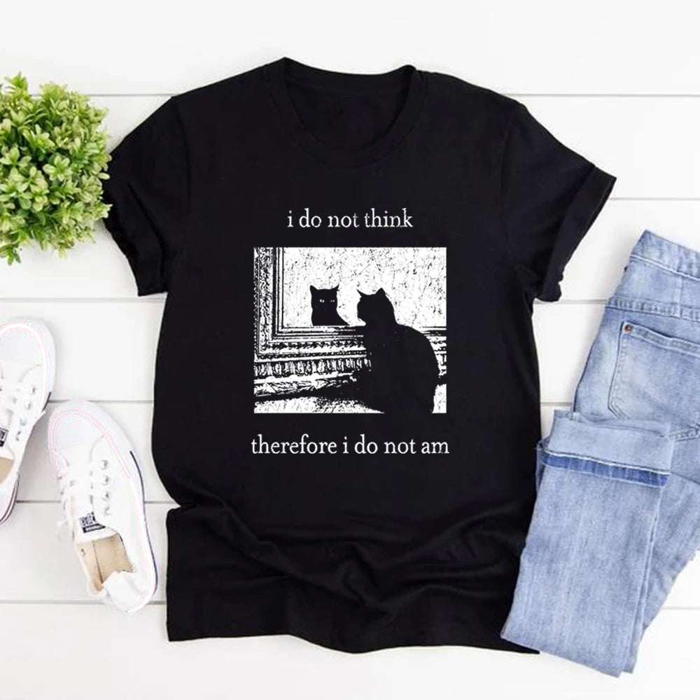 Women's Printed Tshirt Vintage Unisex Goth Shirt Streetwear Tops