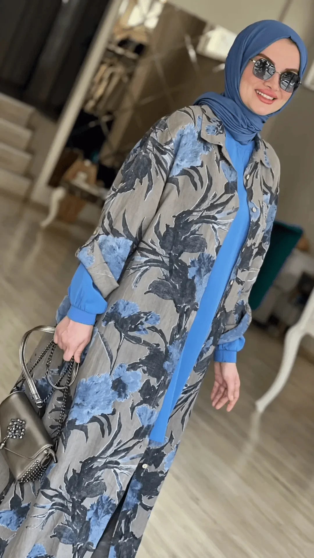 Women Print abaya  Cardigan Robe Jalabiya   Breasted Dresses Open Abayas Arab Kaftan