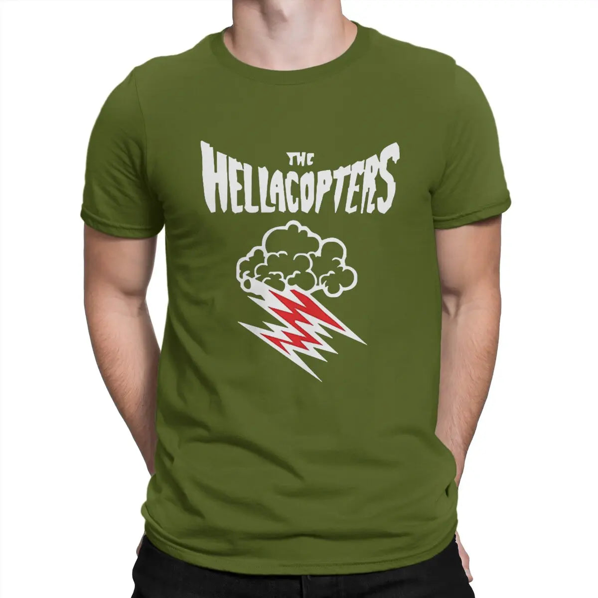 Rock Band T Shirts for Men Casual  Hella copters