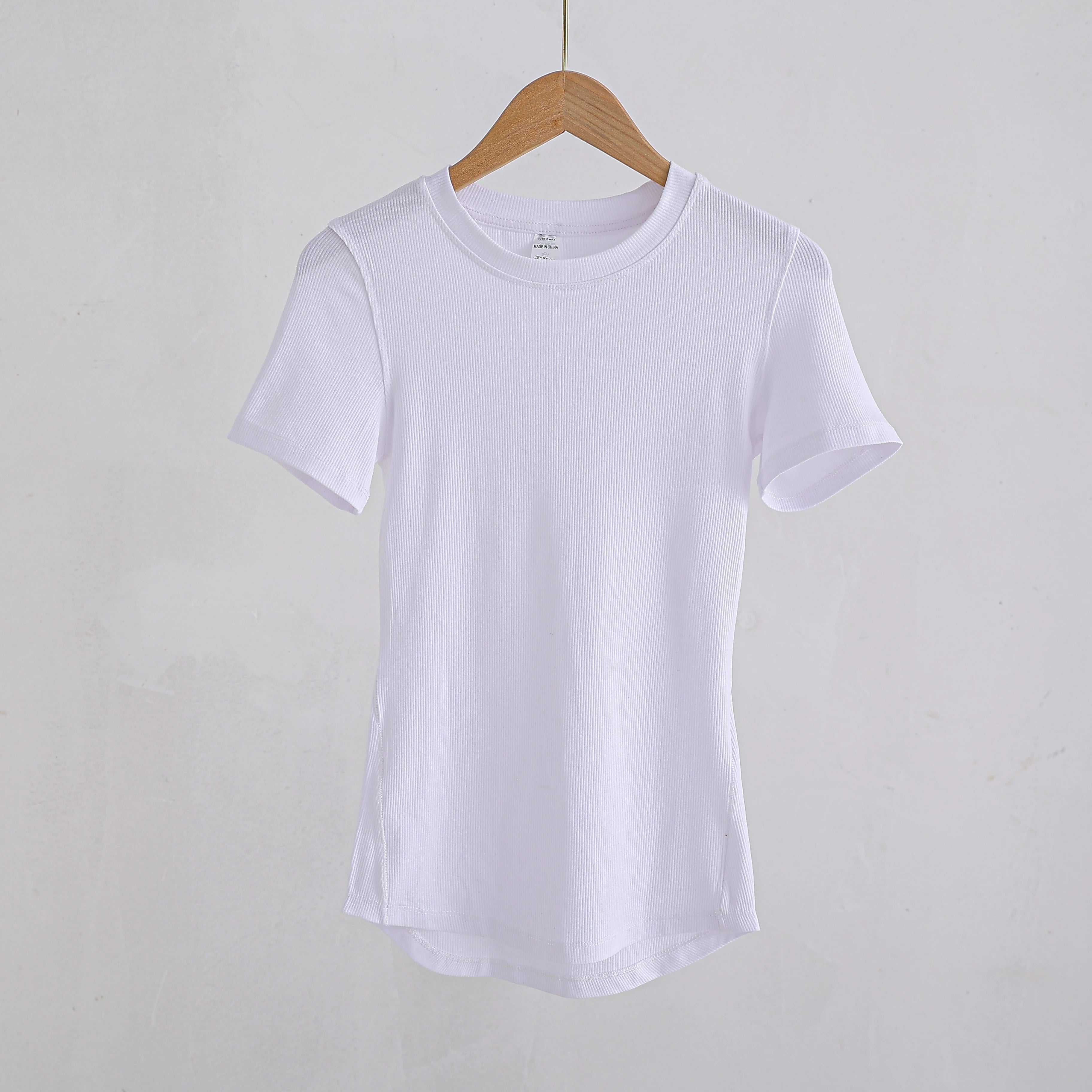 Women Yoga Tops Pilates Aerobic Clothes Tight Short Sleeve Workout Sport Fitness Running Suit Gym T-shirt Slim Sportswear Blouse