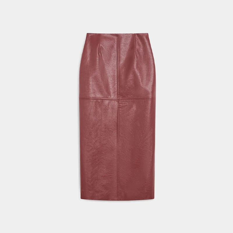 ladies Stylish Leather Solid Jacket Pants Set Women Stand Collar Zipper Coat Loose Trousers Sets Female 2025 Autumn Fashion Streetwears
