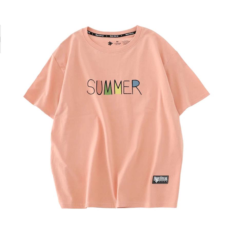 WAVLATII Women New Light Green Summer T Shirts Female 210g/m2 Cotton Fabric Tees Lady White Streetwear Short Sleeve Tops WT2303