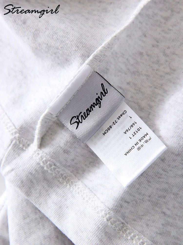 Exquisite Short T Shirts For Women Summer O Neck Slim Cotton Top Tees Streetwear Short Sleeve White Elastic Women's T-shirt Black