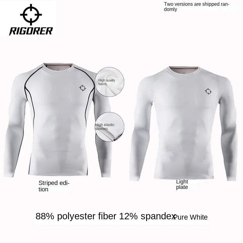 RIGORER Tight Elastic Clothing Autumn And Winter Gym t-shirt man Sportswear Long Sleeve Compression Clothing Training t shirt