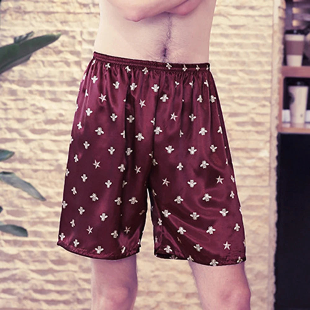Mens Silky Pajamas Pants Sleep Bottoms Nightwear /Sleepwear/ Homewear 1pc Random Color