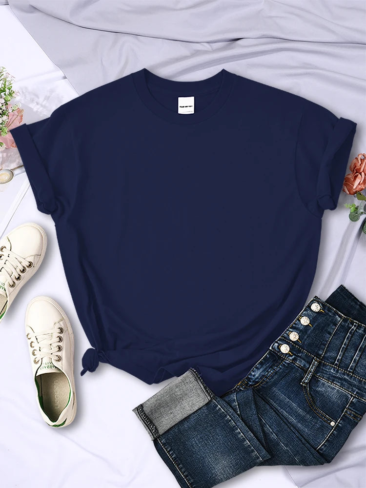 Solid Color Women T Shirts Comfortable Summer Tee Shirt All-Match Multicolor Streetwear Loose Hip Hop Short Sleeve For Female