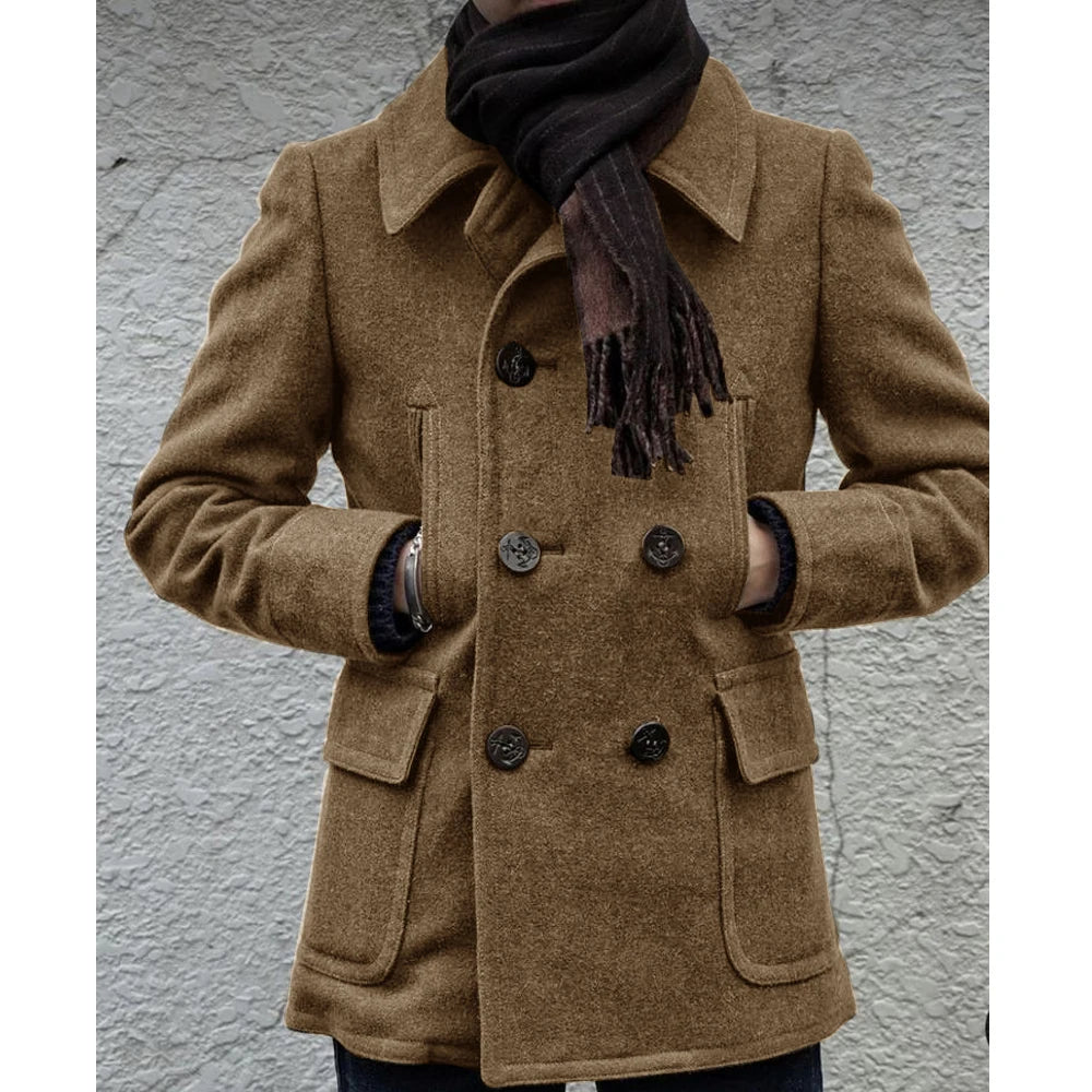 Korean Reviews Clothes New Autumn and Winter  Mens' Woolen Autumn Jackets Casual Simple Men's Jackets Outerwear and Coats
