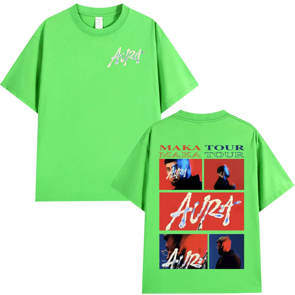 Men's/women's t shirts Rapper Maka Aura 2025 Tour Merch