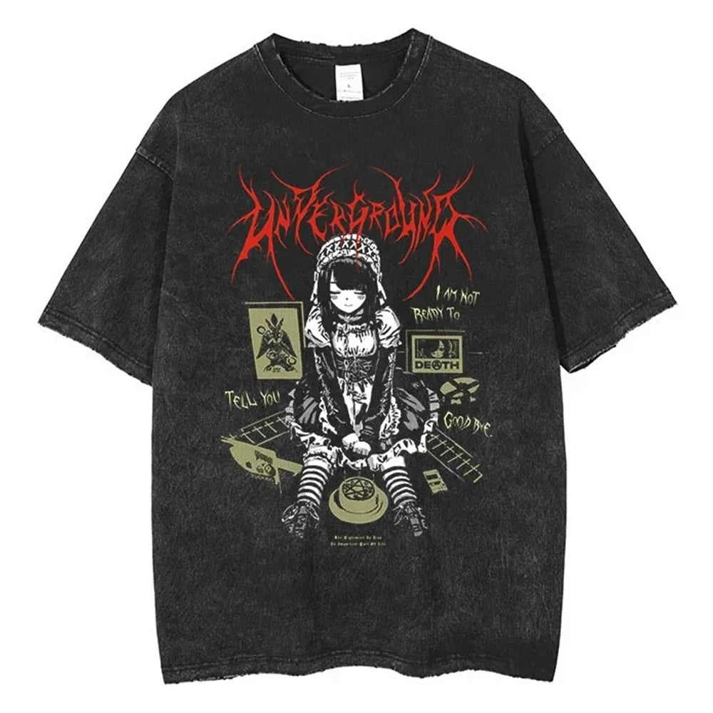 Anime Men's T Shirts Gothic Printed