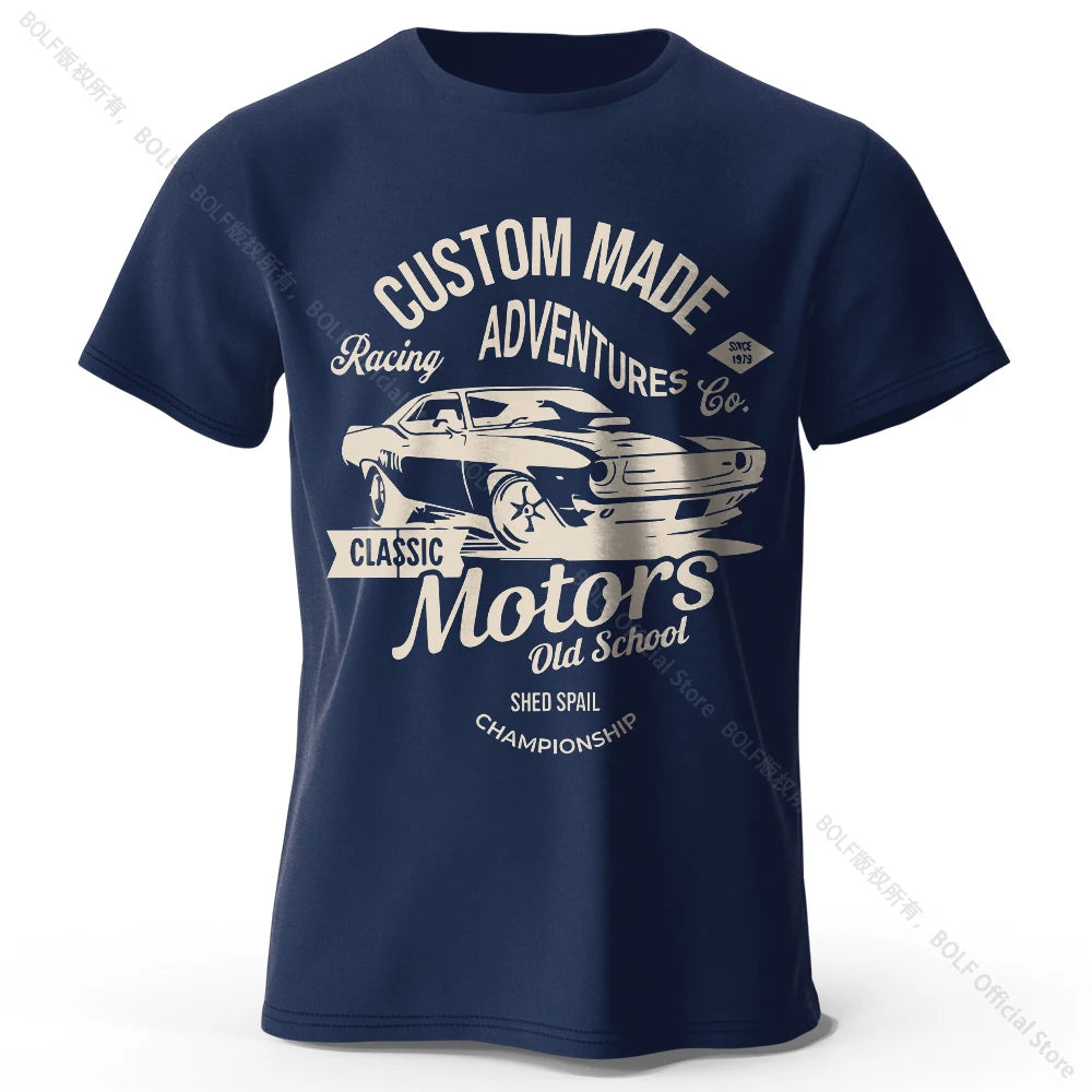 Men's Motors Printed T-Shirt 100% Cotton  Vintage