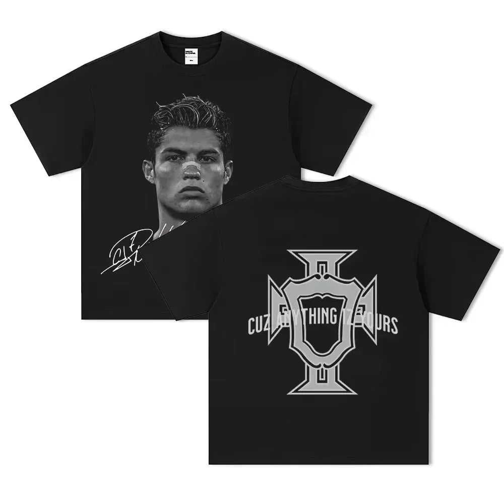 Lionel Messi Cristiano Ronaldo Neymar Jr Custom Printed Shirt Graphic T-Shirts Men (Imported)