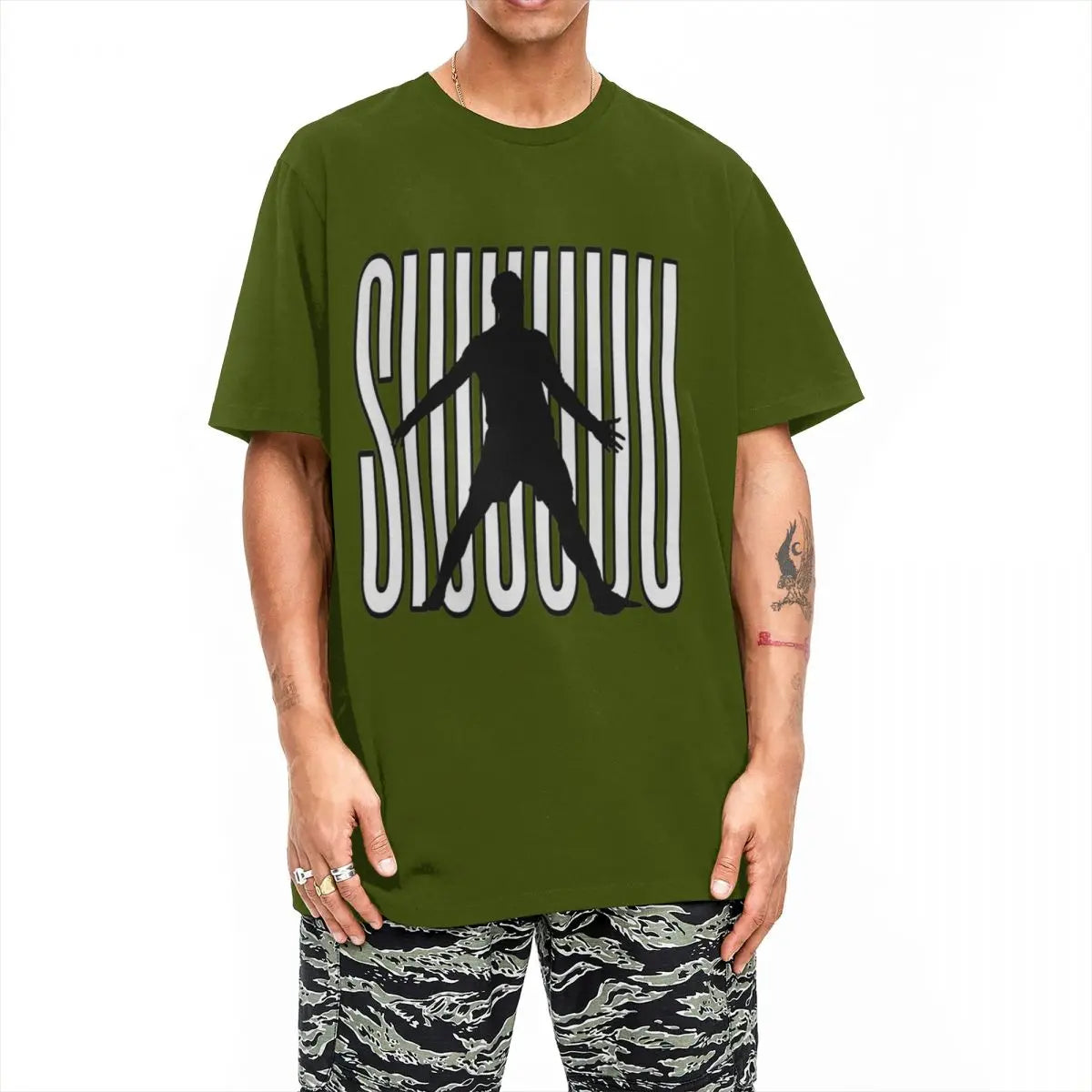 Siuuu CR7 Cristianoed Ronaldoed Funny T-Shirt Summer Y2K T Shirts 100% Cotton Popular Tee Shirt For Adult Short Sleeve DIY Tops
