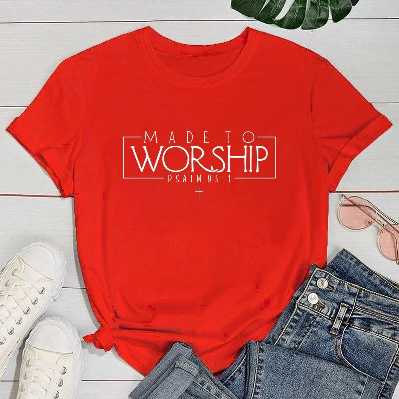 Premium Women's T-shirt Made To Worship