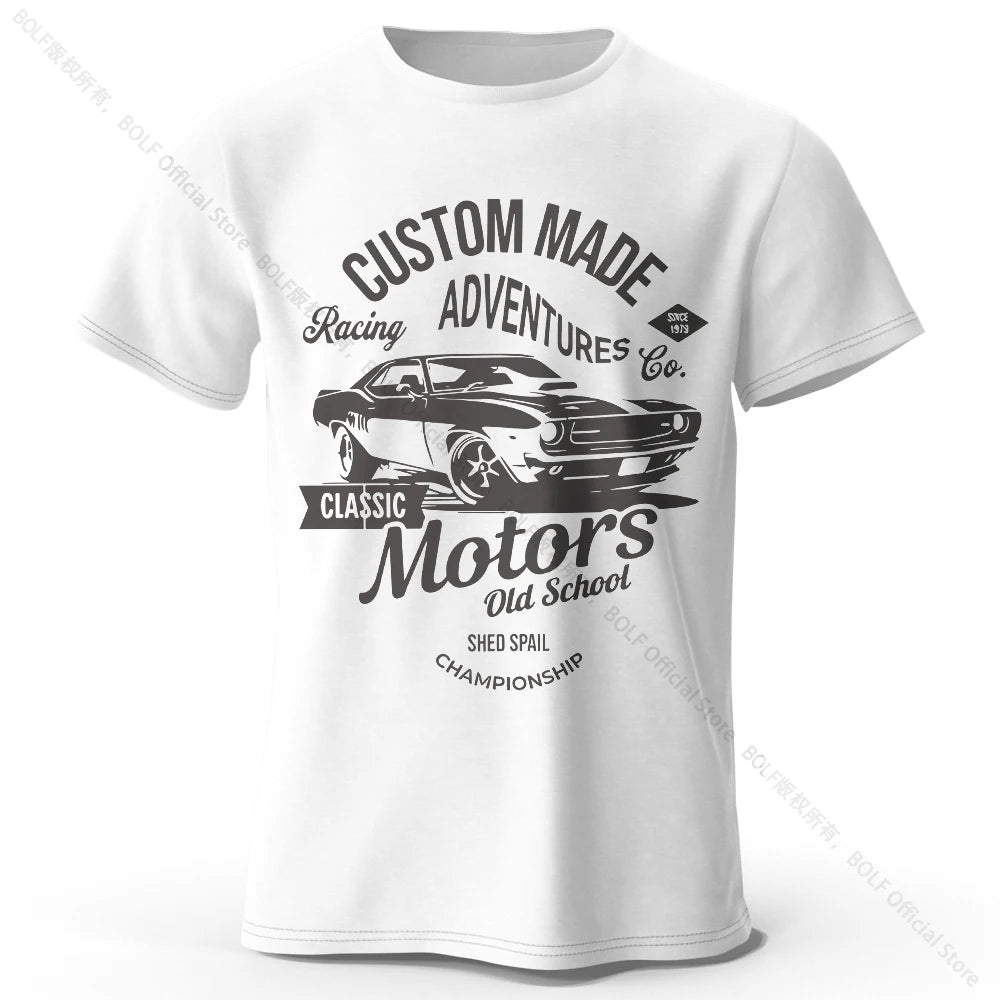 Men's Motors Printed T-Shirt 100% Cotton  Vintage