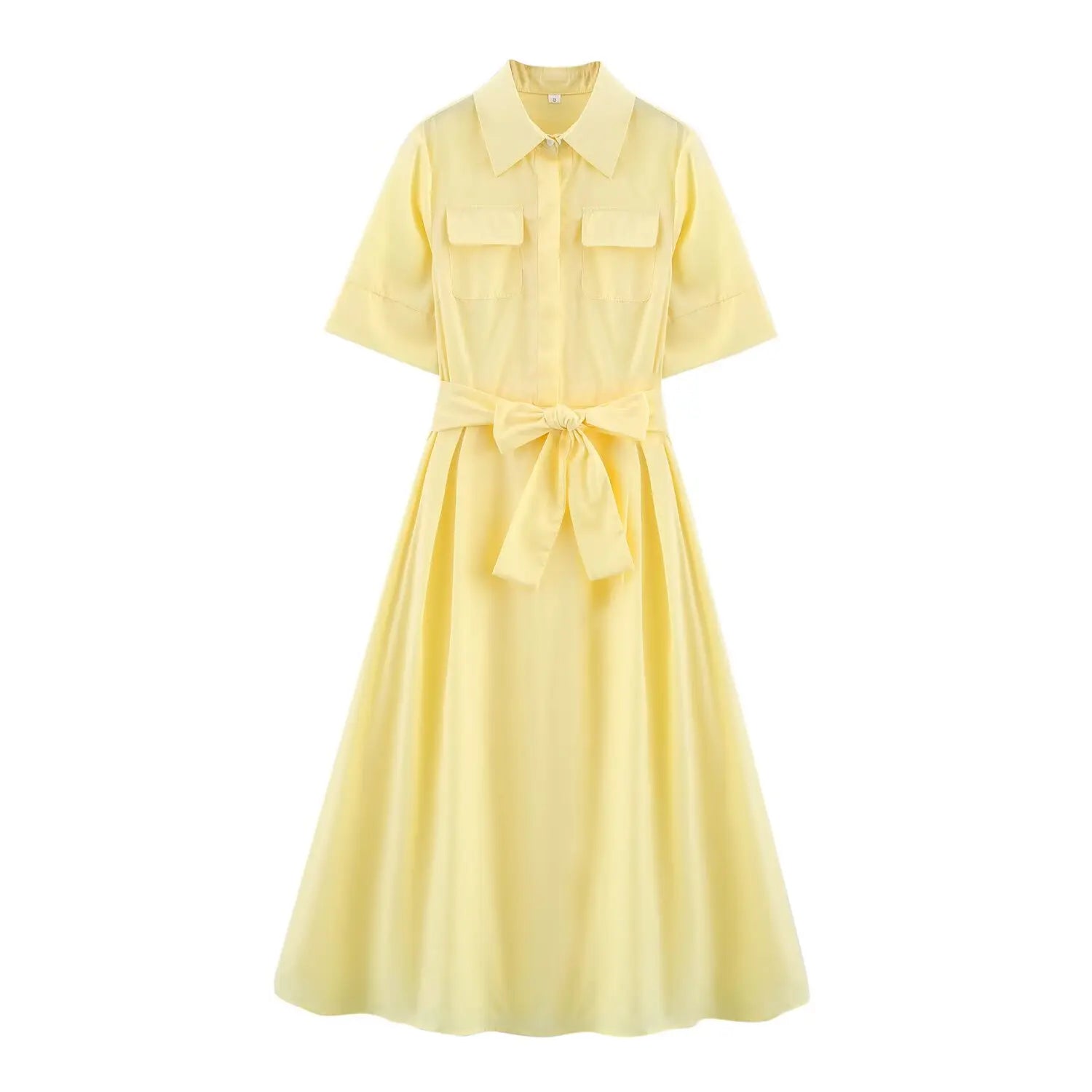 KONDALA Casual Chic Red Women Sashes Long Dress Women Pockets Short Sleeve Summer Dress Fashion 2025