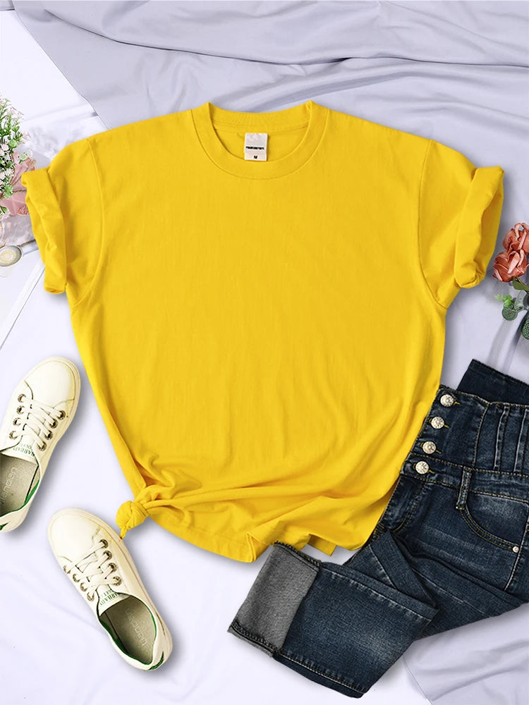 Solid Color Women T Shirts Comfortable Summer Tee Shirt All-Match Multicolor Streetwear Loose Hip Hop Short Sleeve For Female