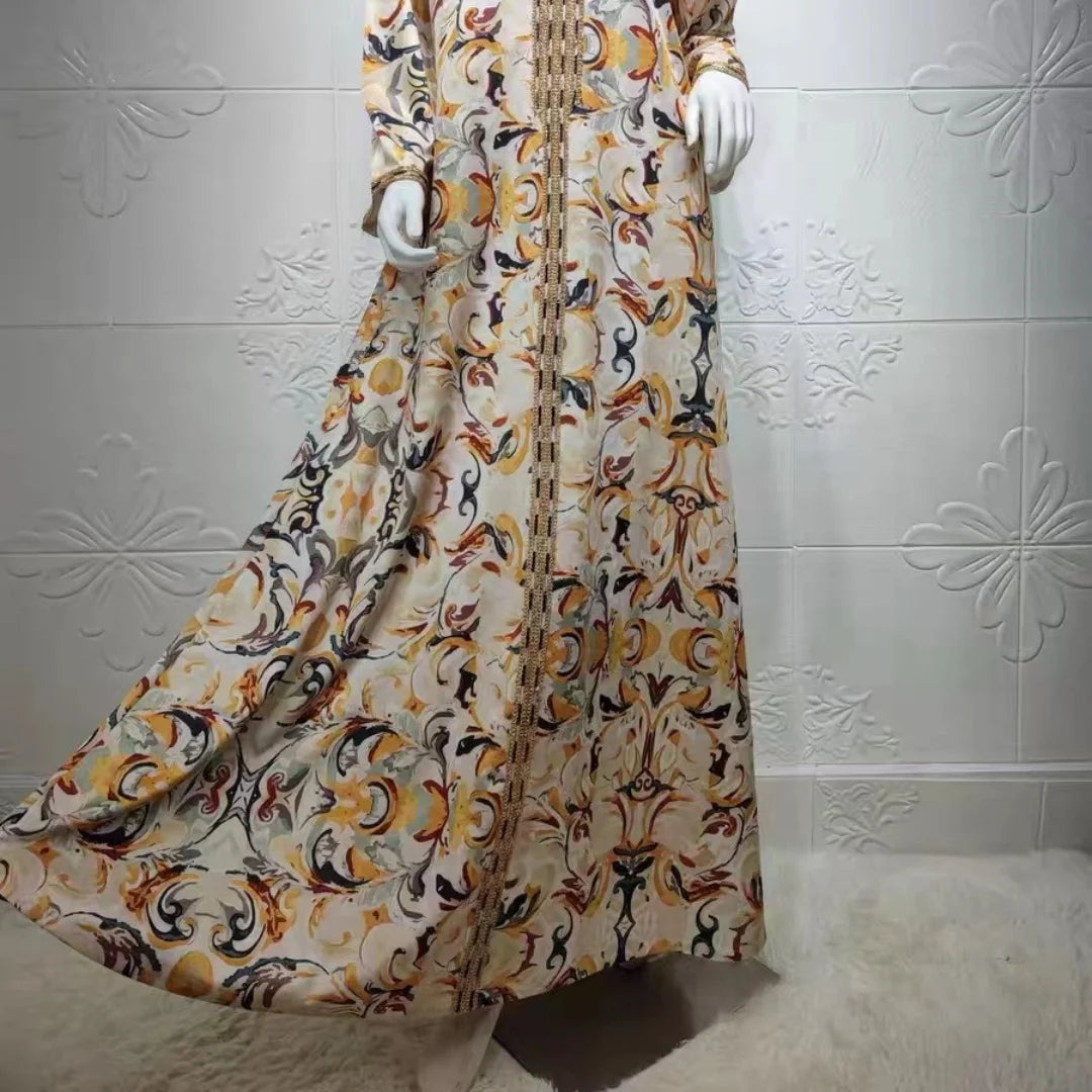Abaya dress luxury 2025  Robe Arabic