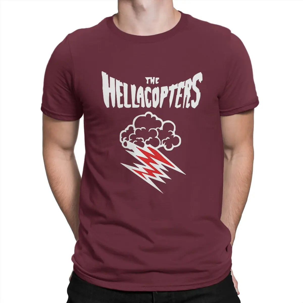 Rock Band T Shirts for Men Casual  Hella copters