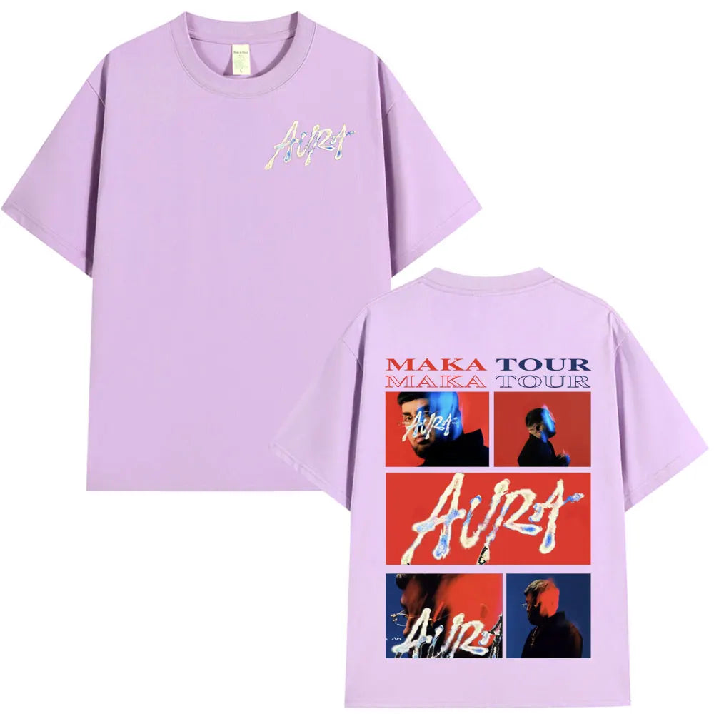 Men's/women's t shirts Rapper Maka Aura 2025 Tour Merch