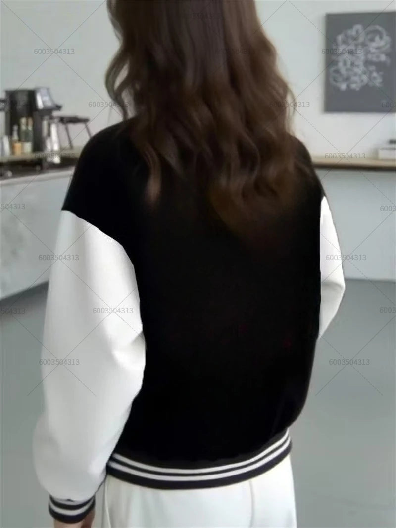 Fleece Baseball Jacket Women's Men Autumn Winter Coats O-Neck Streetwear Hoodies Pullover Sweatshirt Tracksuit Clothing Unisex