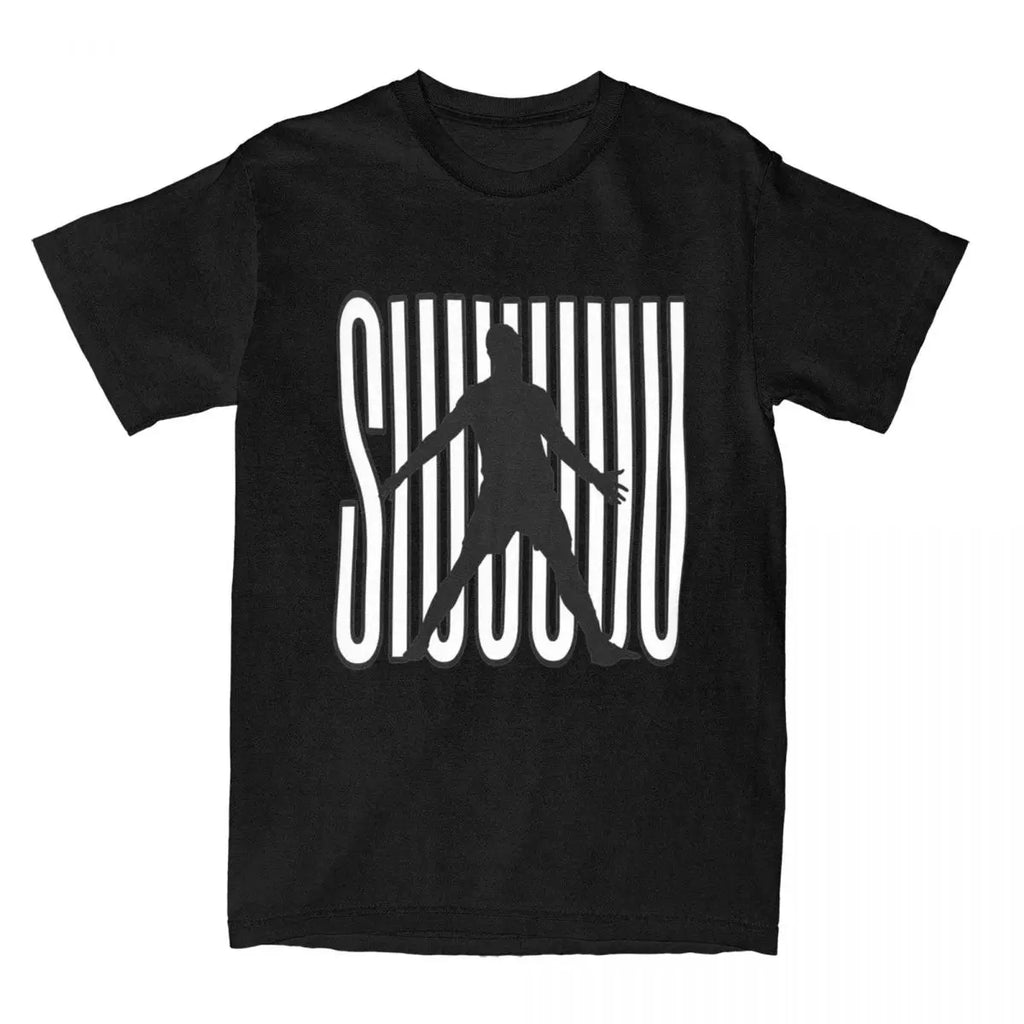 Siuuu CR7 Cristianoed Ronaldoed Funny T-Shirt Summer Y2K T Shirts 100% Cotton Popular Tee Shirt For Adult Short Sleeve DIY Tops