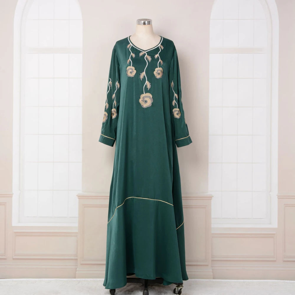 Women Abaya 2025 Eid Ramadan Fashion Hijab Robe  Embroidery Evening Party Dress