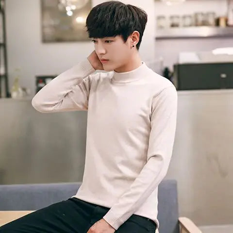 Men's Clothing Autumn Winter Long Sleeve New Tops Shirts  Fashion Turn-down Collar Simple Comfortable Versatile Selling Solid
