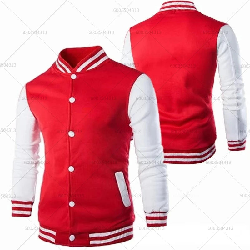 Fleece Baseball Jacket Women's Men Autumn Winter Coats O-Neck Streetwear Hoodies Pullover Sweatshirt Tracksuit Clothing Unisex