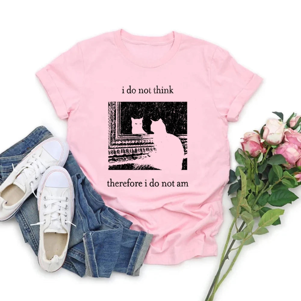 Women's Printed Tshirt Vintage Unisex Goth Shirt Streetwear Tops