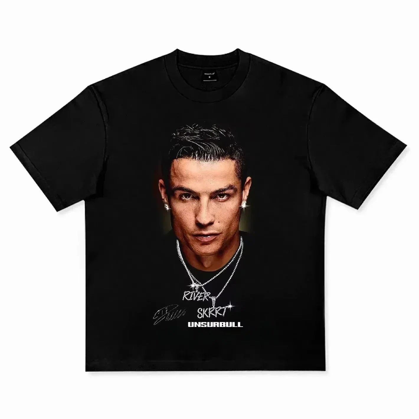 Lionel Messi Cristiano Ronaldo Neymar Jr Custom Printed Shirt Graphic T-Shirts Men (Imported)