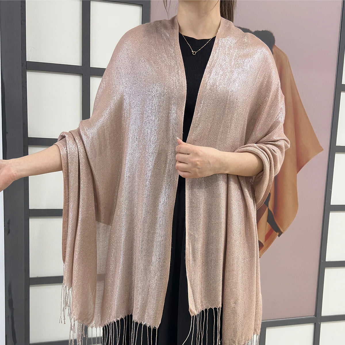 Women's shawl Winter /summer female flow Sue silver silk dance dinner party scarf