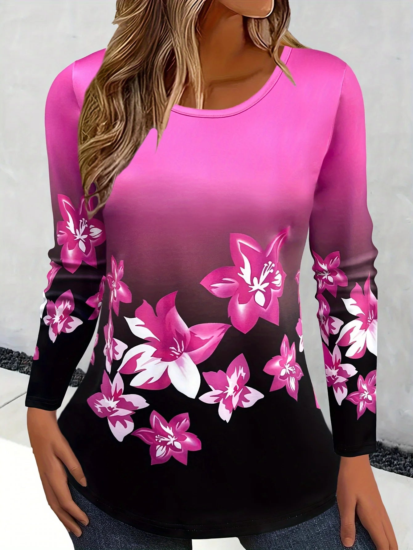 Vintage Leaves Floral 3D Print O-Neck Long Sleeve T-Shirt Fashion Women clothing Casual y2k clothes Harajuku Female clothing